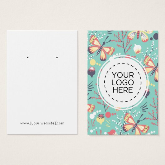 Butterfett-Blume-Muster-Grafikkarte (Vorne & Hinten)