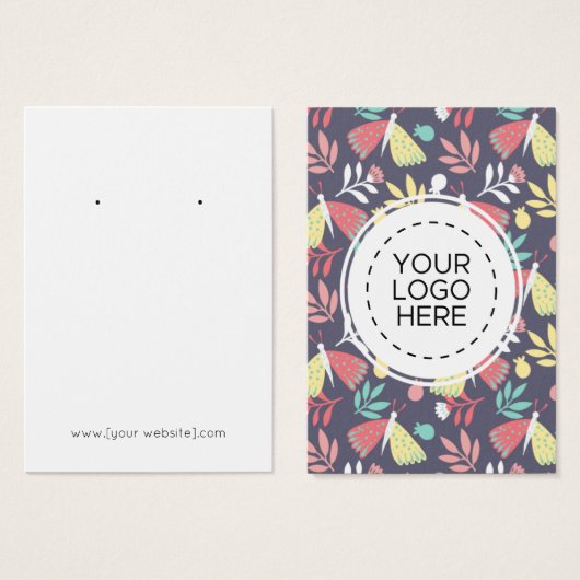 Butterfett-Blume-Muster-Grafikkarte (Vorne & Hinten)