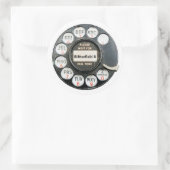 BUtterfield8, alte Telefonnummer, Text bearbeiten Runder Aufkleber (Tasche)