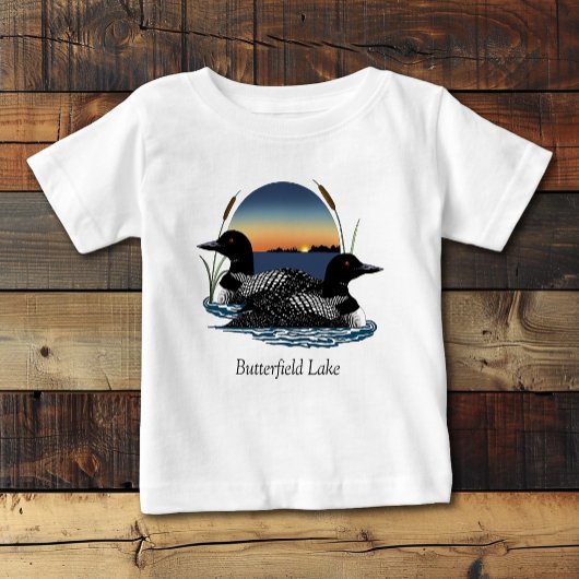 Butterfield Lake Loon Pair Baby T-shirt