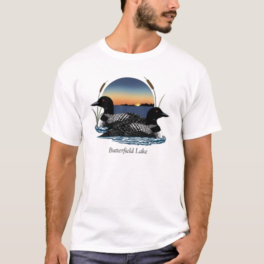 Butterfield Lake Loon Pair T-Shirt (Vorderseite)