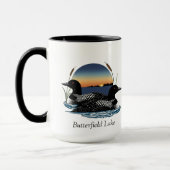 Butterfield Lake Loon Pair Tasse (Links)