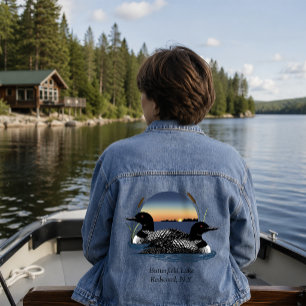 Butterfield Lake Tauchervögel-Paar Jeansjacke