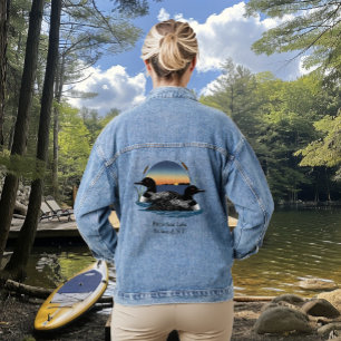 Butterfield Lake Tauchervögel-Paar Jeansjacke