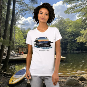 Butterfield Lake Tauchervogel-Paar T-Shirt