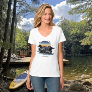Butterfield Lake Tauchervogel-Paar T-Shirt