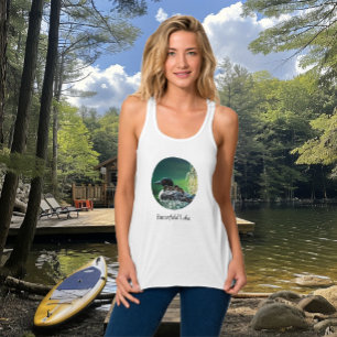 Butterfield Lake White Men Loon Familie Tank Top