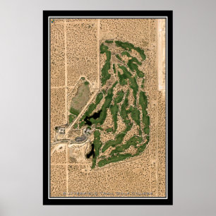 Butterfield Trail Golf Course Texas Satellite Kart Poster