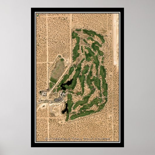 Butterfield Trail Golf Course Texas Satellite Kart Poster (Vorne)