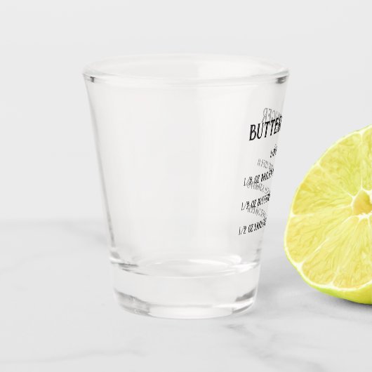 Butterfinger-Schussglas Schnapsglas (Links)