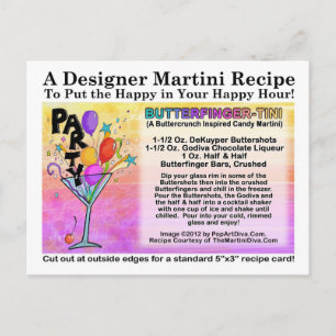 Butterfinger-Tini Martini Rezept Postkarte