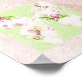 Butterfisch Blume Collage Poster (Ecke)