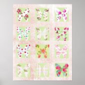 Butterfisch Blume Collage Poster (Vorne)