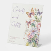 Butterfisch Blumengeschenke Brautparty Zeichen Sockelschild (Vorderseite)