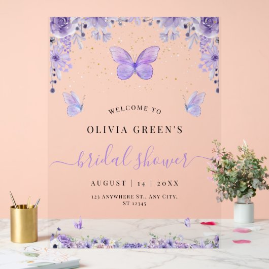 Butterfisch Brautparty, Bridal Brunch Party Acrylschild (Hochzeit)