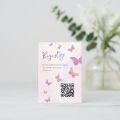 Butterfisch Brautparty Registry QR Code Begleitkarte (Stehend Vorderseite)