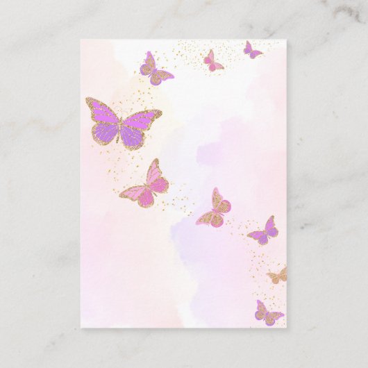 Butterfisch Brautparty Registry QR Code Begleitkarte (Rückseite)