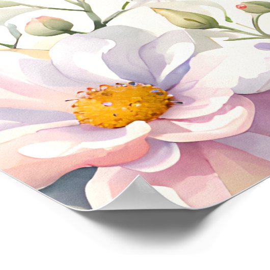 Butterfisch Frühjahr Sommer Brautparty Empfang Poster (Ecke)