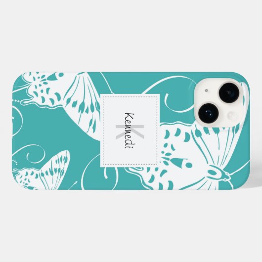 Butterfisch Monogramm Muster Case-Mate iPhone Hülle (Rückseite (Horizontal))