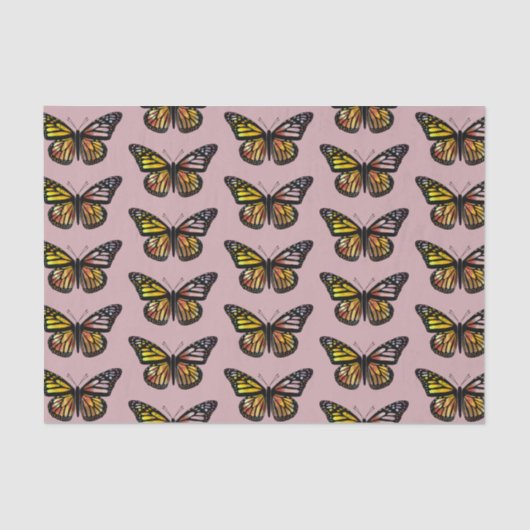 Butterfisch-Muster-Geschenk Seidenpapier (Vorderseite)