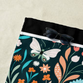 Butterfisch Muster Individuelle Name Monogramm Strandtuch (Beispiel)