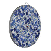 Butterfisch Watercolor Blue Dartscheibe (Vorderseite Links)