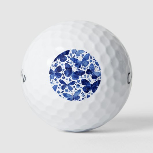 Butterfisch Watercolor Blue Golfball (Vorderseite)