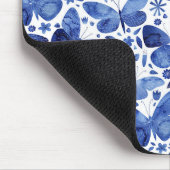 Butterfisch Watercolor Blue Mousepad (Ecke)