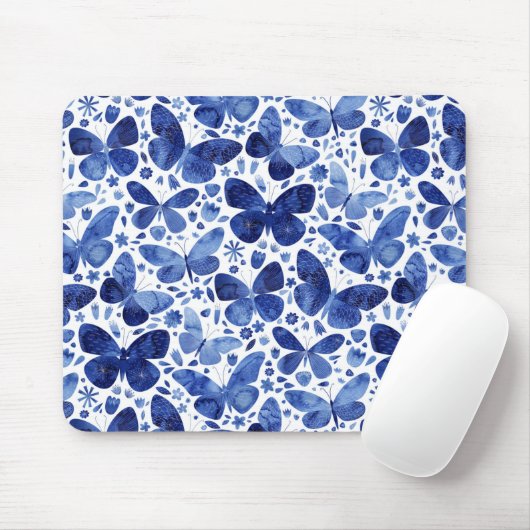 Butterfisch Watercolor Blue Mousepad (Mit Mouse)