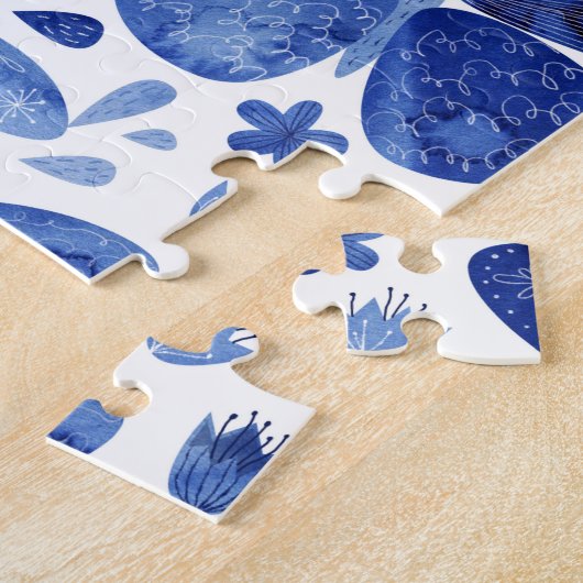 Butterfisch Watercolor Blue Puzzle (Seite)