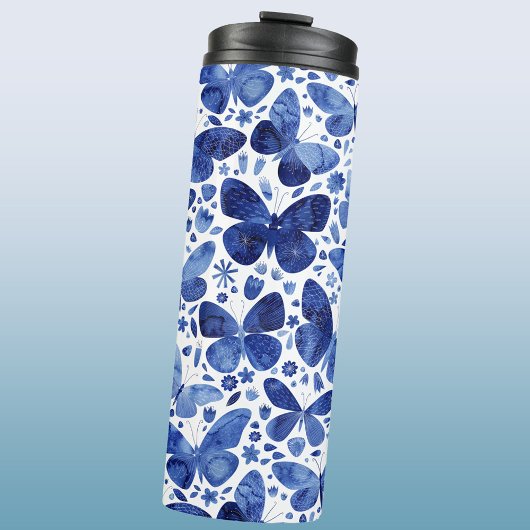 Butterfisch Watercolor Blue Thermosbecher