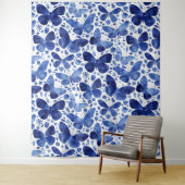 Butterfisch Watercolor Blue Wandteppich (Beispiel)