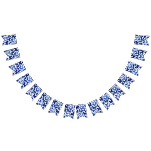 Butterfisch Watercolor Blue Wimpelkette