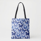 Butterfisch Watercolor Indigo Tasche (Vorderseite)