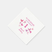 Butterfisch zum ersten Geburtstag Serviette (Ecke)