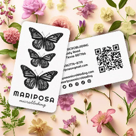 Butterfische Beauty Esthetician Salon QR Code BW Visitenkarte