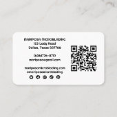 Butterfische Beauty Esthetician Salon QR Code BW Visitenkarte (Rückseite)
