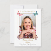 Butterfische Beerdigung Gedicht Foto-Karte (Vorderseite)