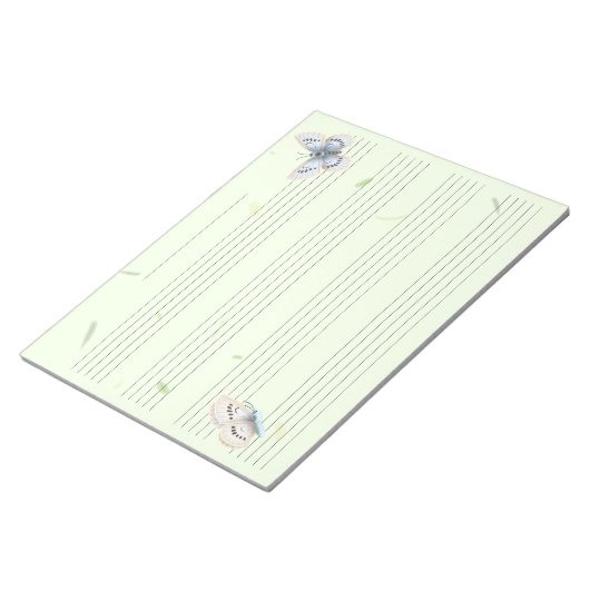 Butterfische Extra Wide Rule Kids Music Manuskript Notizblock (angewinkelt)