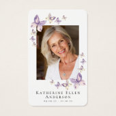 Butterfische Foto Beerdigung Gedenkkarte (Vorderseite)