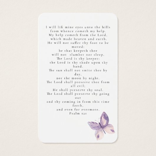 Butterfische Foto Beerdigung Gedenkkarte (Rückseite)