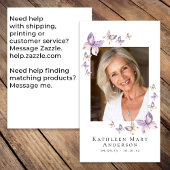 Butterfische Foto Beerdigung Gedenkkarte