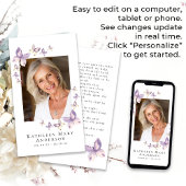 Butterfische Foto Beerdigung Gedenkkarte