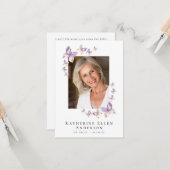 Butterfische Foto Beerdigung Gedenkkarte Karte (Vorderseite/Rückseite Beispiel)