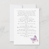 Butterfische Foto Beerdigung Gedenkkarte Karte (Rückseite)