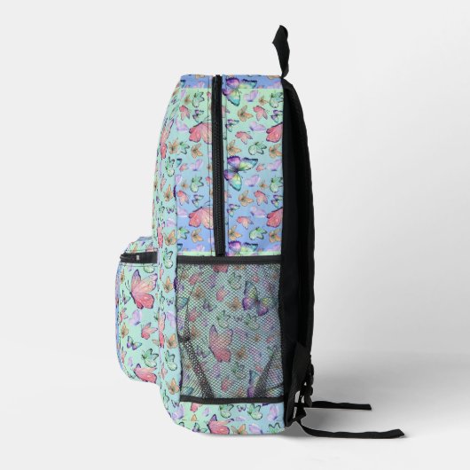 Butterfische Lineare Gradient Background Pattern Bedruckter Rucksack (Rechts)