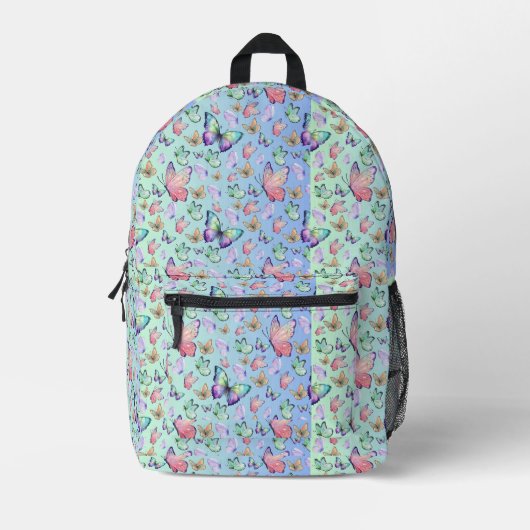 Butterfische Lineare Gradient Background Pattern Bedruckter Rucksack (Vorderseite)
