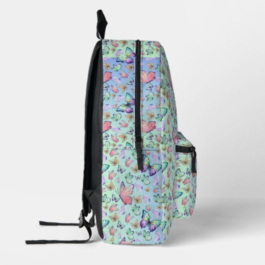 Butterfische Lineare Gradient Background Pattern Bedruckter Rucksack (Links)
