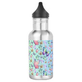 Butterfische Lineare Gradient Background Pattern Edelstahlflasche (Links)