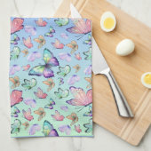 Butterfische Lineare Gradient Background Pattern Geschirrtuch (Viertel Falte)